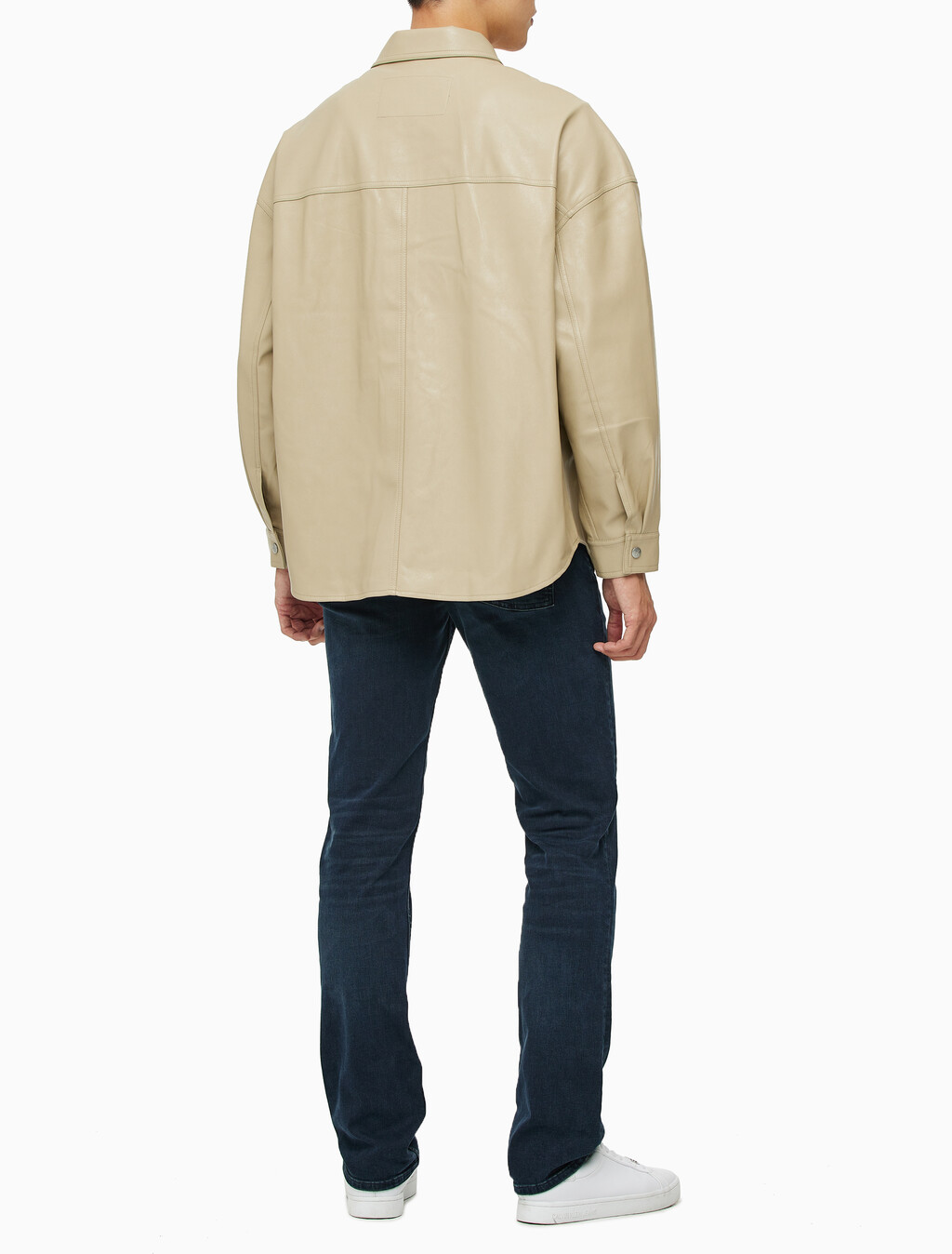 Buy 남성 릴렉스핏 매트 오버 셔츠 in color BEIGE