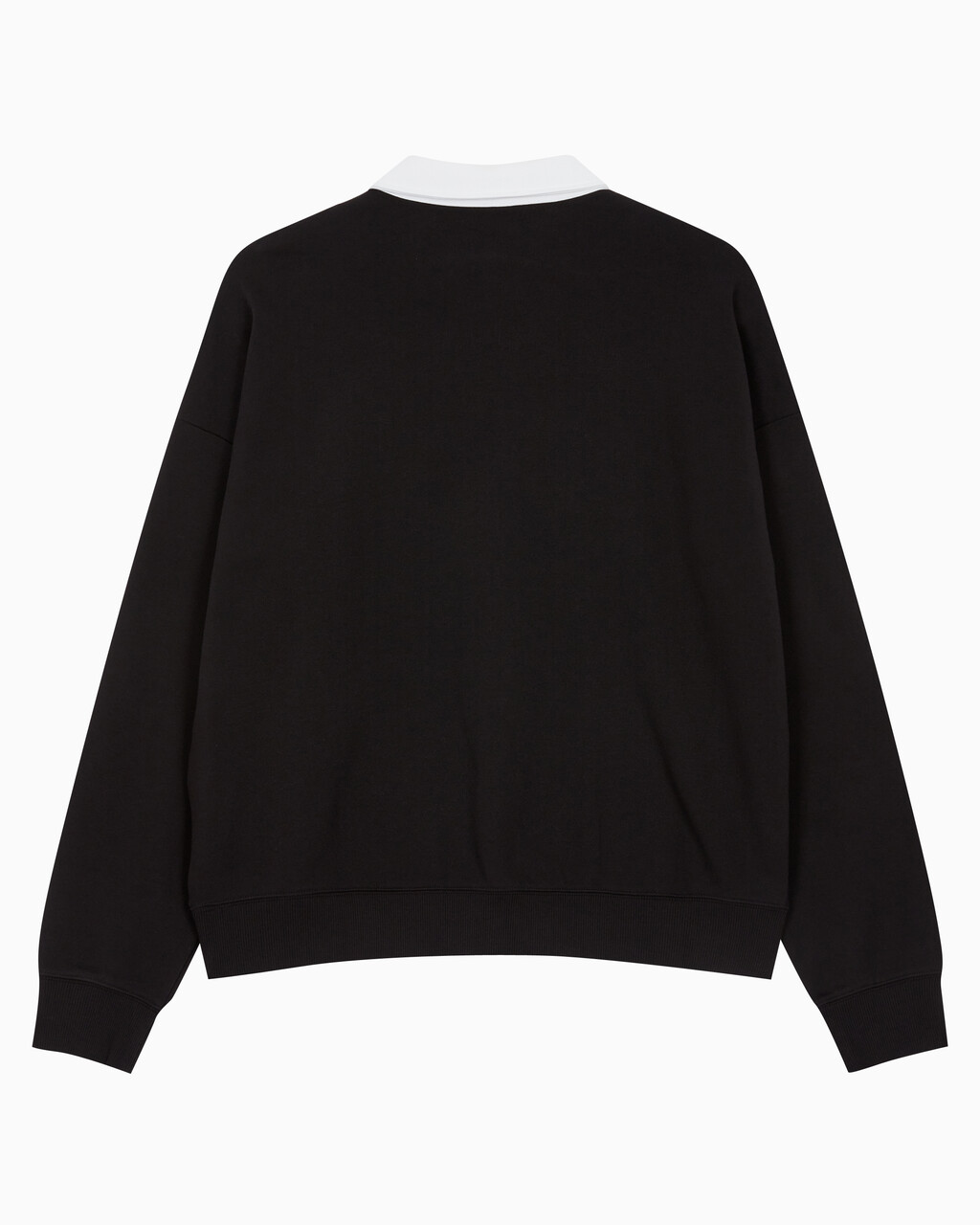 Buy 남성 롱슬리브 럭비 탑 in color CK BLACK