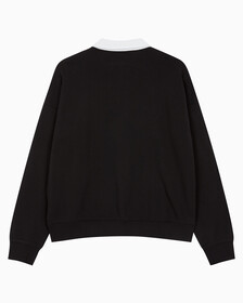 Buy 남성 롱슬리브 럭비 탑 in color CK BLACK