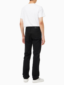 Buy 남성 스탠다드 스트레이트핏 블랙 데님 in color WASHED BLACK LOGO LACE
