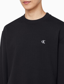 Buy 남성 프렌치테리 모노그램 크루넥 스웻셔츠 in color BLACK