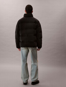 Buy 남성 모크넥 메트글로시 푸퍼자켓 in color BLACK