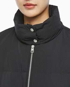 Buy 여성 다운 롱 지퍼 자켓 in color CK BLACK