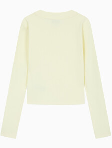 Buy 여성 L/S 모노그램 베이비 티셔츠 in color Light Yellow