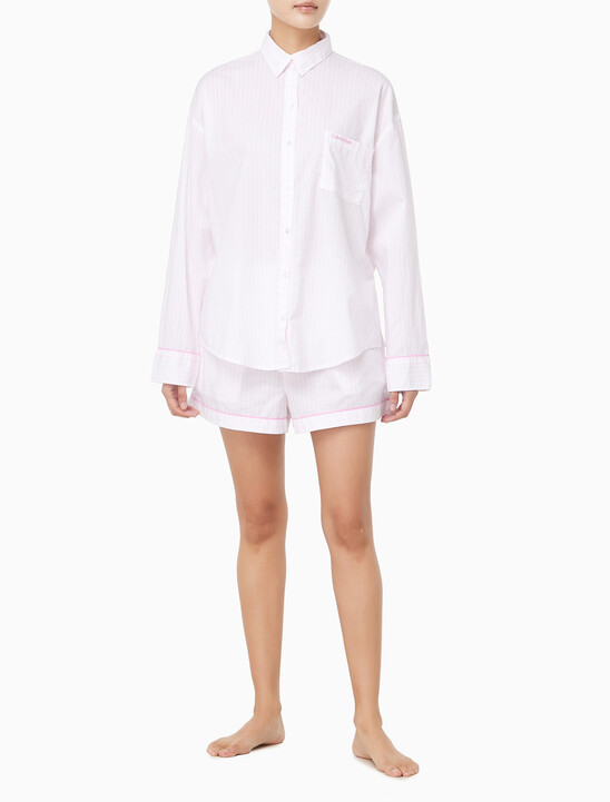 여성 코튼 포플린 롱슬리브 셔츠