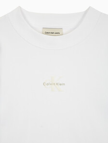 Buy 여성 L/S 모노그램 베이비 티셔츠 in color BRILLIANT WHITE
