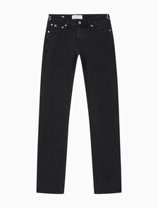 Buy 남성 슬림핏 블랙 데님 in color WASHED BLACK LOGO LACE