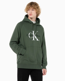 Buy 남성 롱슬리브 릴렉스핏 모노그램로고 후디 in color KHAKI