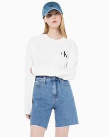 Buy 여성 버뮤다 맘핏 데님 쇼츠 in color 028A CHALKY BLU