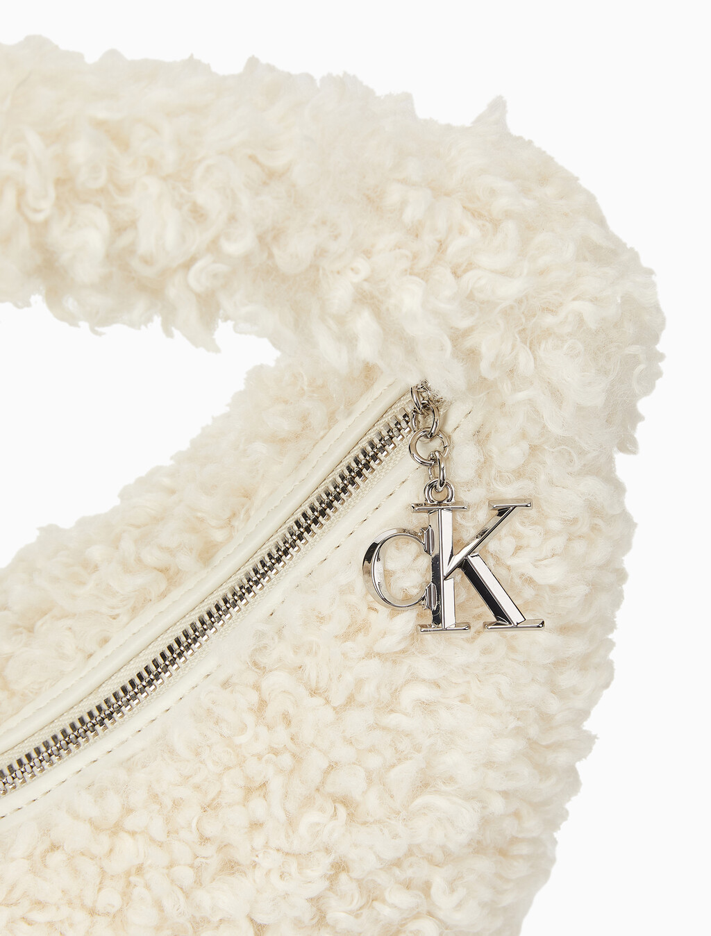 Buy 여성 핀치드 쉐르파 호보백 스몰 in color LIGHT BEIGE