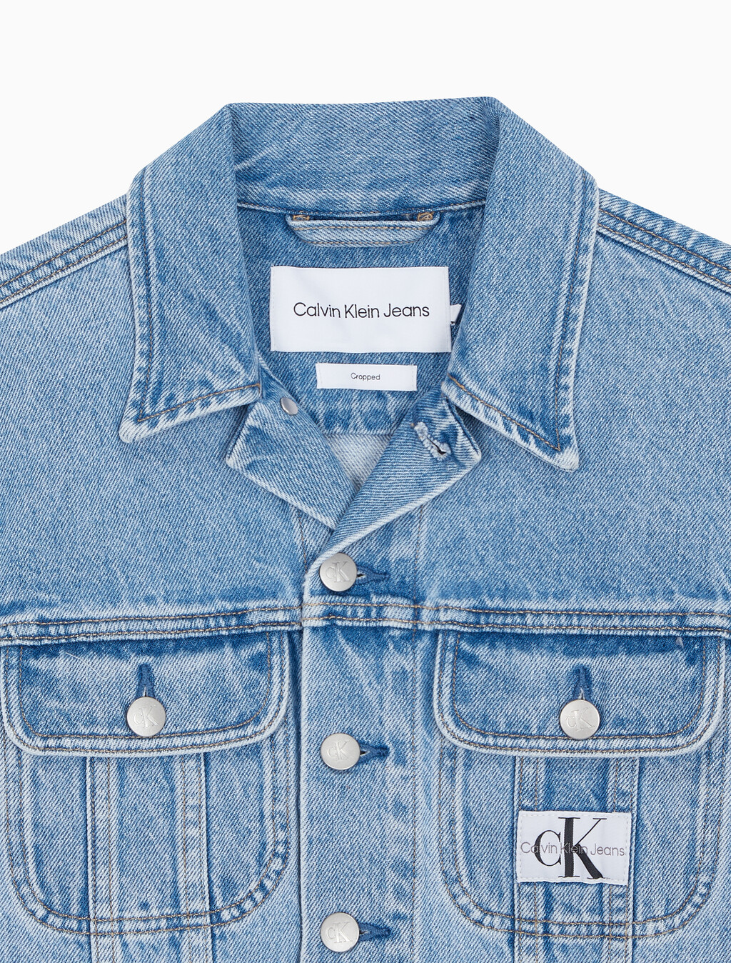 Buy 여성 크롭 90'S 데님 자켓 in color CHALKY BLUE