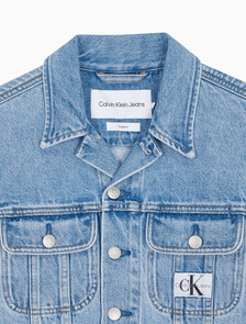 Buy 여성 크롭 90'S 데님 자켓 in color CHALKY BLUE