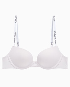 Buy 여성 테일러드 로고 푸쉬업 플런지 브라 in color LILAC MARBLE