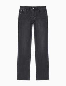 Buy 남성 바디핏 블랙 37.5 기능성 데님 in color WASHED BLACK LOGO LACE