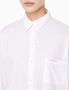 Buy 여성 코튼 포플린 롱슬리브 셔츠 in color Light pink