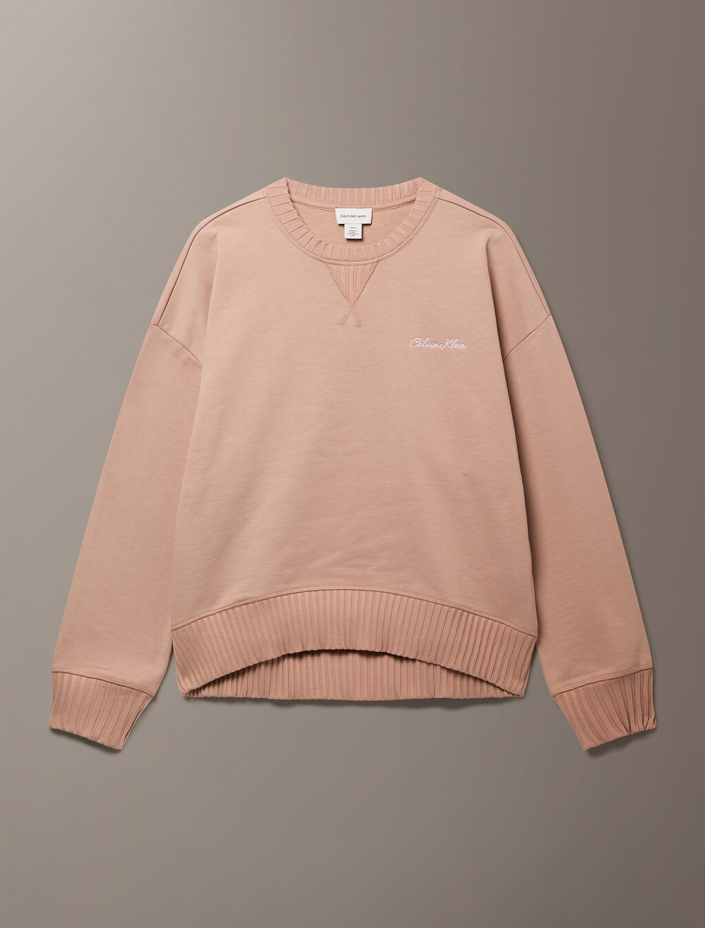 Buy 여성 프렌치 테리 와이드 립 그래픽 크루넥 스웻셔츠 in color Tuscany