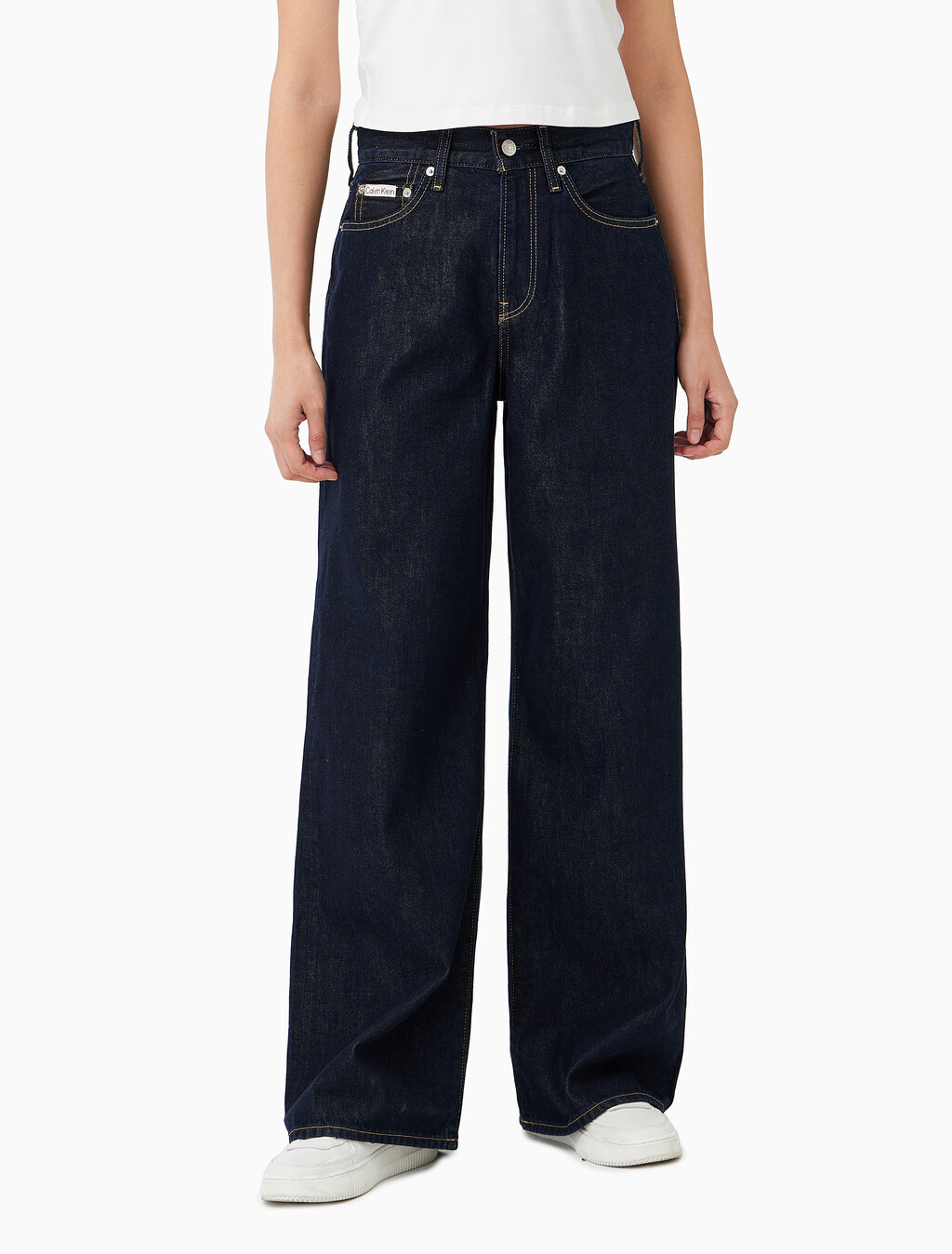 Buy 여성 와이드레그 에코 데님 in color RINSE BLUE