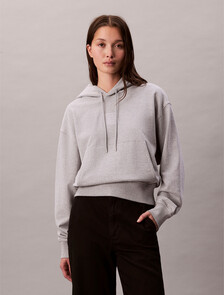 Buy 여성 프리미엄 테리 엠블럼 로고 후디 in color HEROIC GREY HEATHER