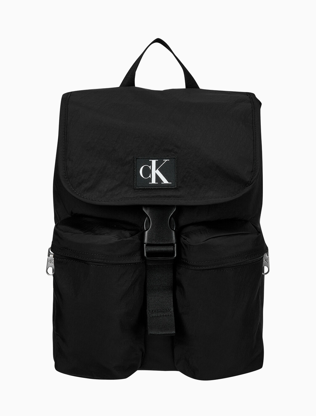 Buy CKJ 시티 나일론 백팩 in color BLACK