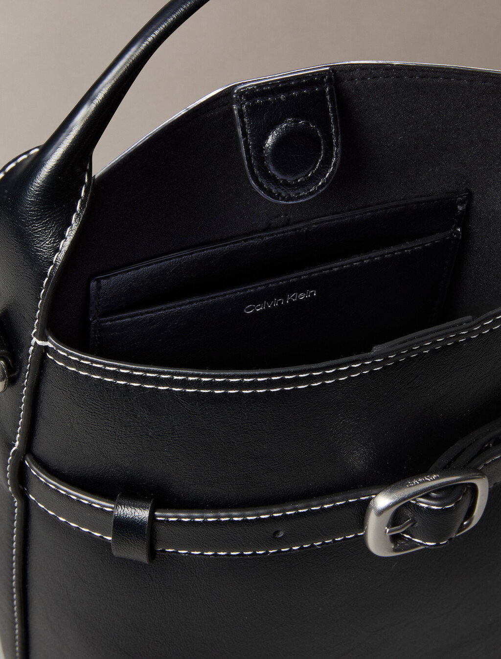 Buy 여성 버클 미니 버킷 크로스바디 백 in color BLACK