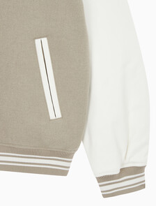 Buy 남성 바시티 봄버 자켓 in color BEIGE