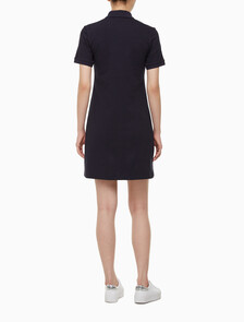 Buy 여성 CK 로고 폴로 반팔 원피스 in color NIGHT SKY