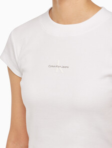 Buy 여성 모노그램 베이비 티셔츠  in color BRIGHT WHITE