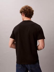 Buy 남성 20S 저지 클래식 마이크로 모노로고 티 in color BLACK