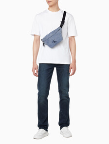 Buy 남성 로고 데님 웨이스트 백 in color DENIM