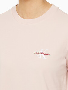 Buy 여성 레귤러핏 스몰 모노그램 로고 반팔 티셔츠  in color PINK