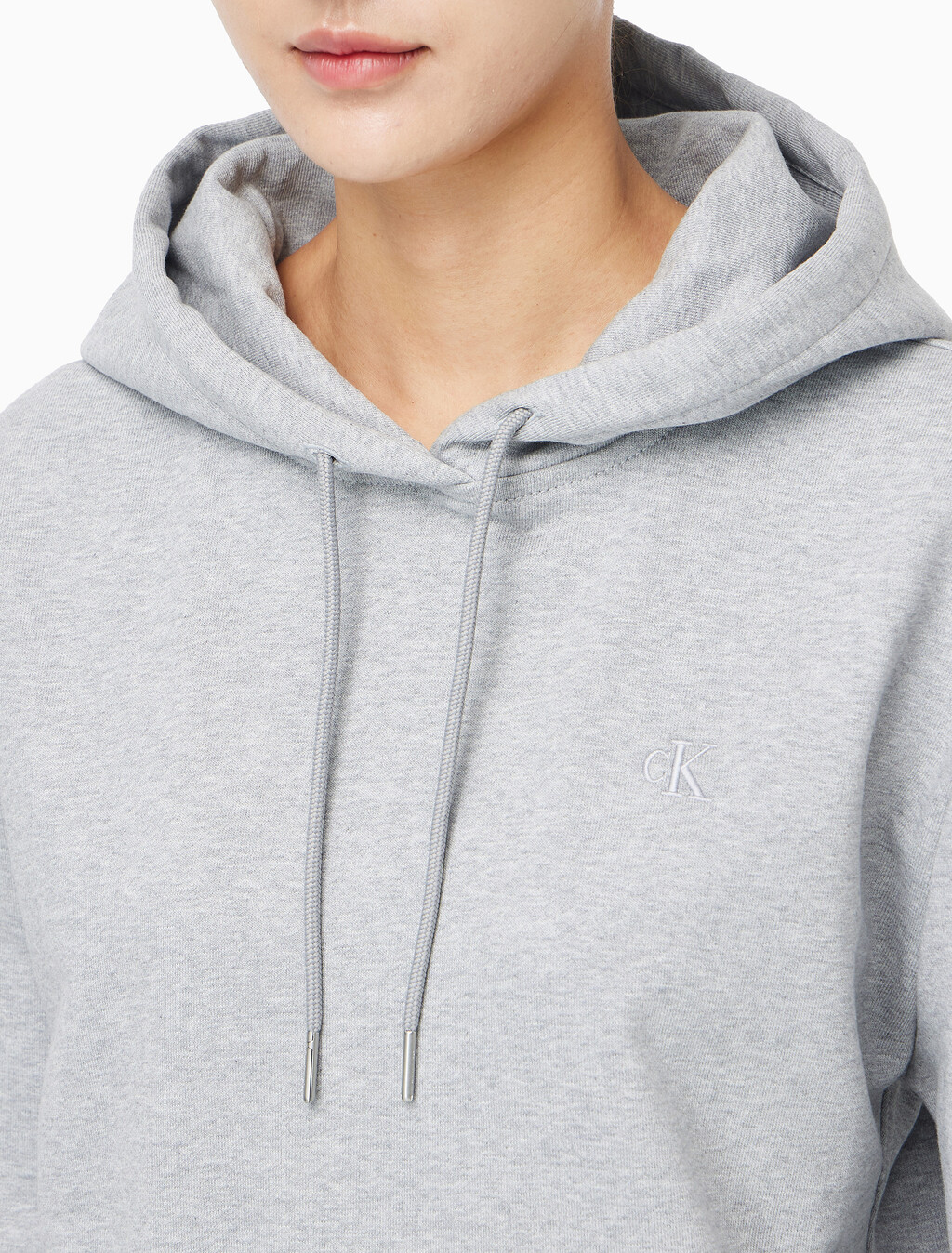 Buy 여성 아카이브 로고 프렌치 테리 후디 in color HEROIC GREY HEATHER