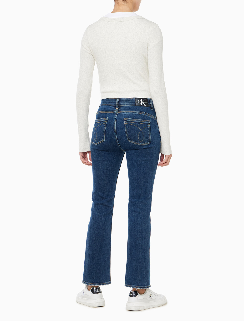 Buy 여성 우븐라벨 베이비립 가디건 in color VANILLA HEATHER