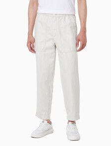 Buy 남성 코튼 린넨 밴딩 팬츠 in color CHALK