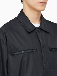 Buy 남성 테크니컬 집업 오버사이즈 셔츠 in color CK BLACK