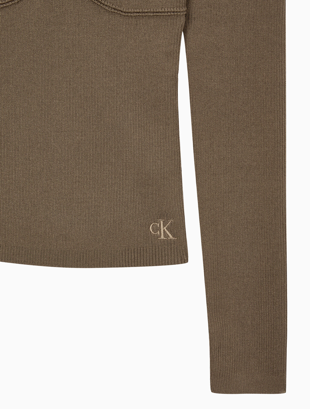 Buy 여성 립 스웨터 in color BROWN