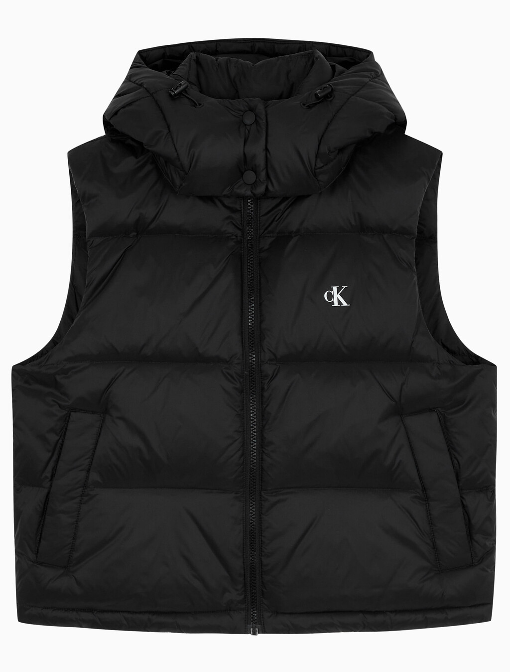Buy 여성 에센셜 미드 웨잇 다운 베스트 in color BLACK