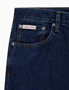 Buy 남성 90's 스트레이트핏 다크블루 텐셀 데님 in color DARK BLUE STONE
