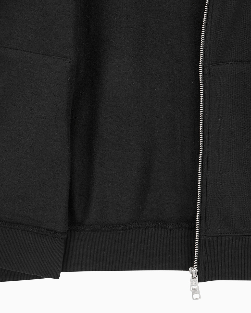 Buy 남녀공용 릴렉스핏 모노그램 집업 후디 in color CK BLACK