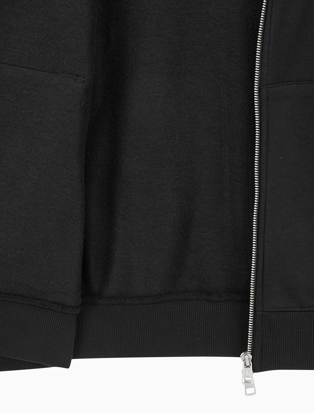 Buy 남녀공용 릴렉스핏 모노그램 집업 후디 in color CK BLACK