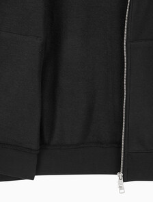 Buy 남녀공용 릴렉스핏 모노그램 집업 후디 in color CK BLACK