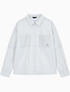 Buy 남성 릴렉스핏 디테처블 유틸리티 셔츠 in color WHITE