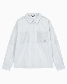 Buy 남성 릴렉스핏 디테처블 유틸리티 셔츠 in color WHITE