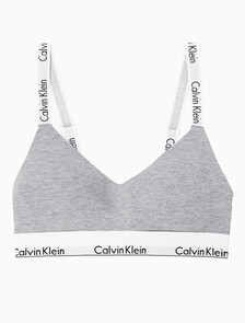 Buy 여성 모던코튼 훅앤아이 브라렛 in color GREY HEATHER