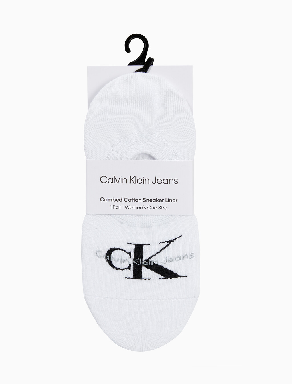 Buy 여성 콤드 코튼 모노그램 라이너 삭스 (화이트 1 PAIR) in color WHITE