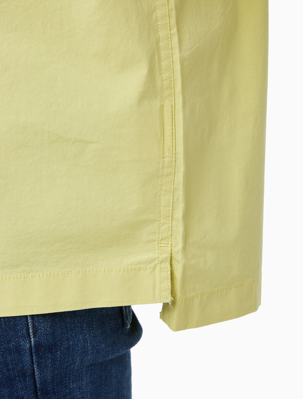 Buy 남성 포플린 집업 반팔셔츠 in color YELLOW SAND