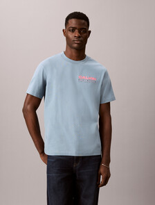 Buy 캘빈 디스크 스택 그래픽 티 in color Blue