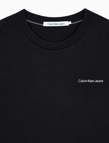 Buy 남녀공용 릴렉스핏 로고 반팔 티셔츠 in color CK BLACK