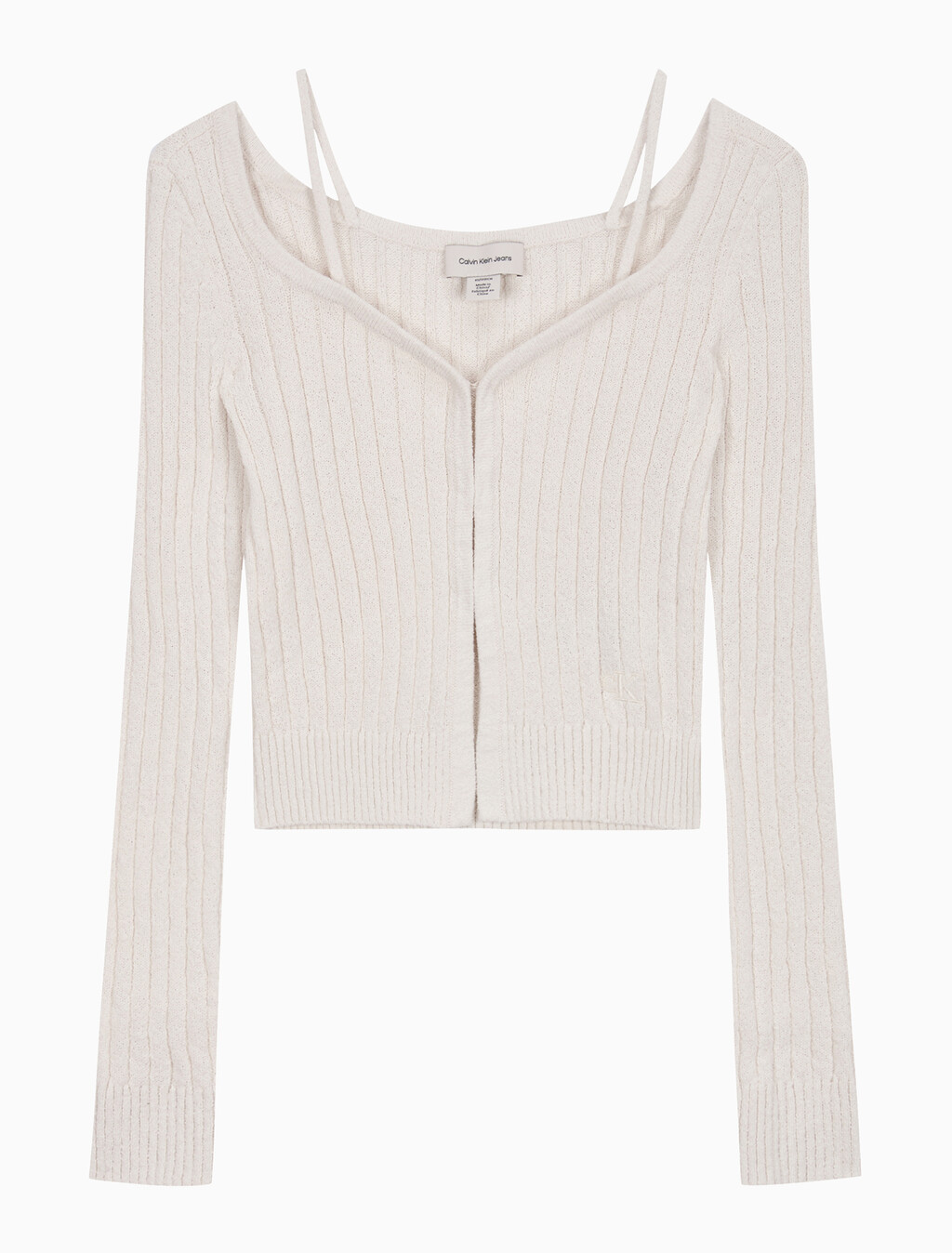 Buy 여성 L/S 스트랩 가디건 in color CHALK