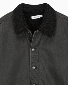 Buy 남성 쉐르파 숏 코트 자켓 in color BLACK
