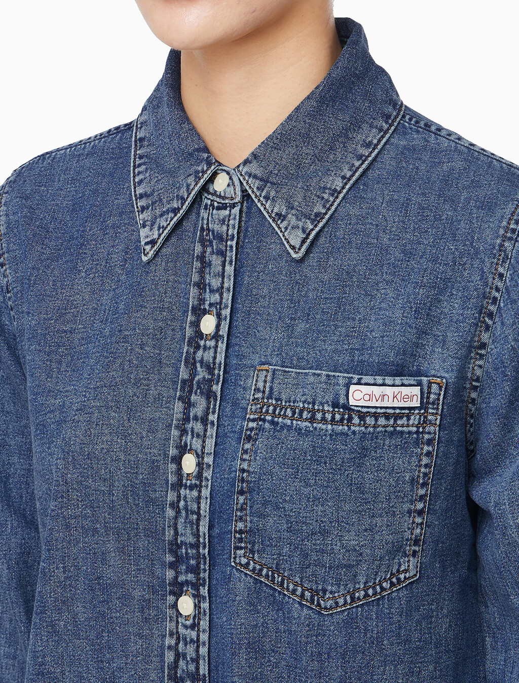 Buy 여성 클래식 데님 셔츠 in color Denim Blue